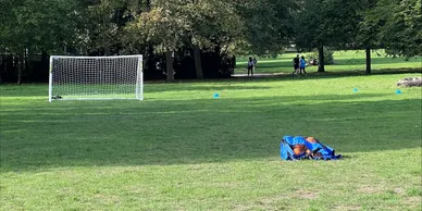 Football coaching in Brockwell Park